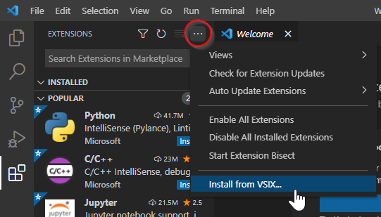  Install Extension 